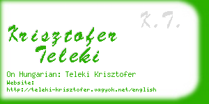 krisztofer teleki business card